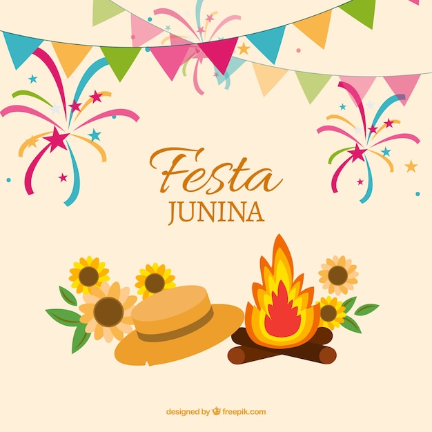 Kolorowy Festa Junina Tła Projekt