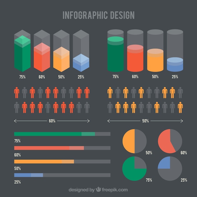 Kolorowy infografika projekt