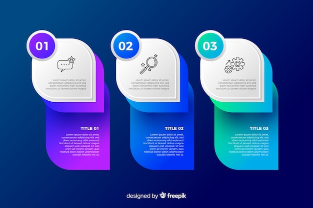 Kolorowy Infographic Szablonu Płaski Projekt