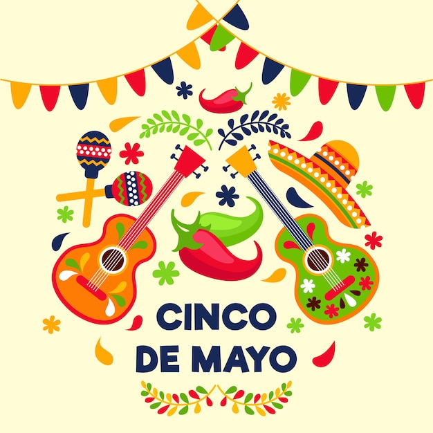 Kolorowy Koncepcja Cinco De Mayo