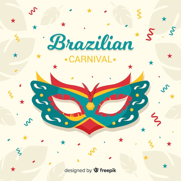 Kolorowy Maskowy Brazylijski Karnawałowy Tło