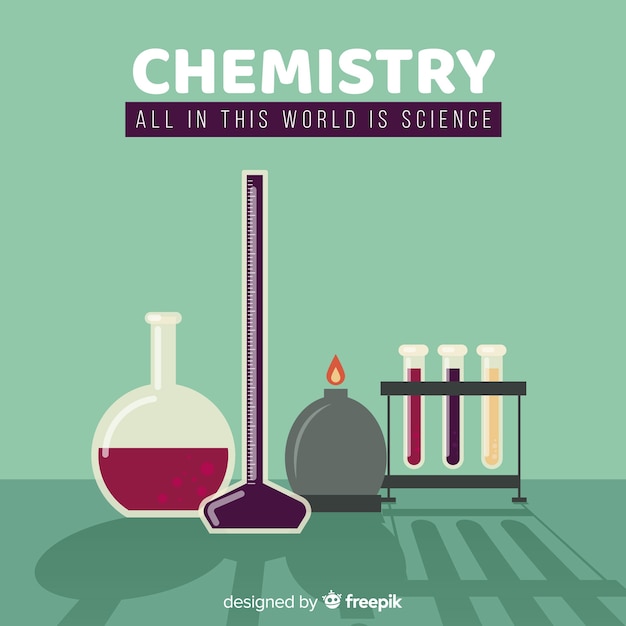 Kolorowy Płaski Chemii Tło