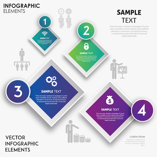 Kolorowy Wektor Projekt Infografiki