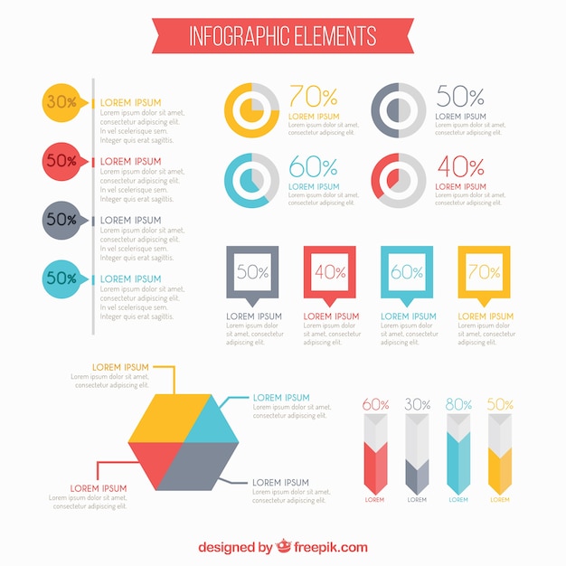 Kolory Ustawić Elementy Infographic