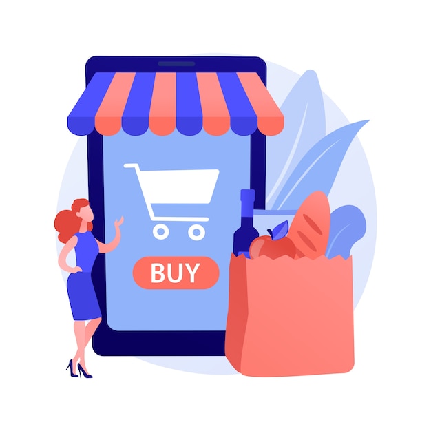 Koncepcja abstrakcyjna supermarketu cyfrowego