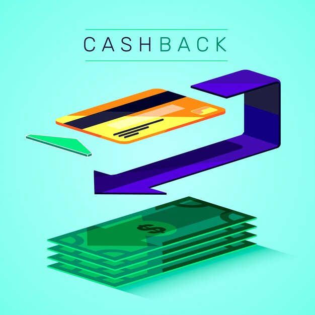 Koncepcja cashback kartą kredytową i pieniądze