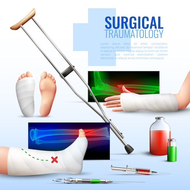 Bezpłatny wektor koncepcja chirurgicznej traumatologii
