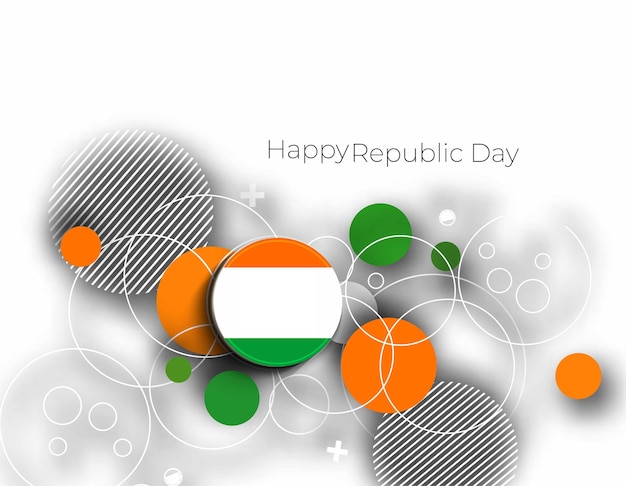 Koncepcja dzień republiki indii z tekstem 26 stycznia. ilustracja wektorowa projekt.