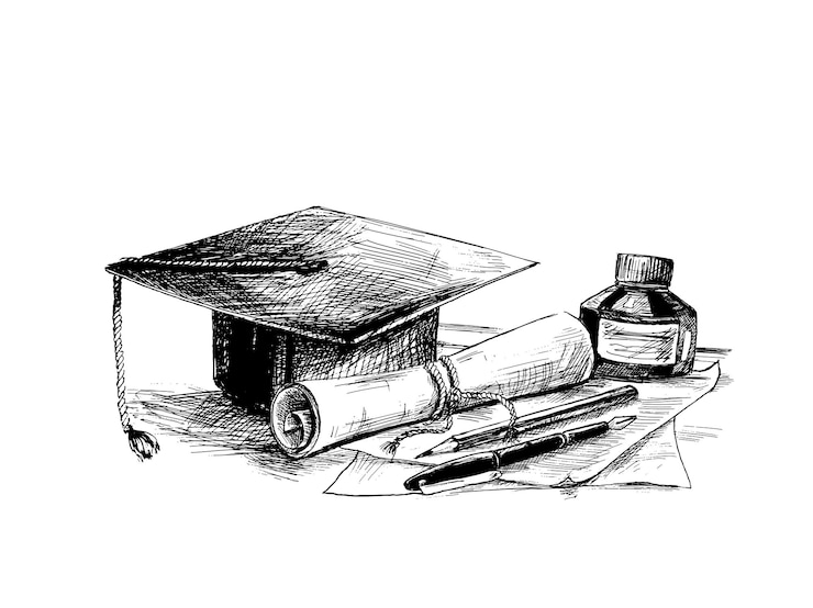 Bezpłatny plik Wektor koncepcja edukacji ręcznie rysowane szkic ilustracji wektorowych