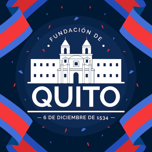 Bezpłatny wektor koncepcja fundacion de quito