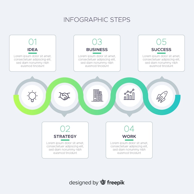 Koncepcja Gradientu Infographic Infographic