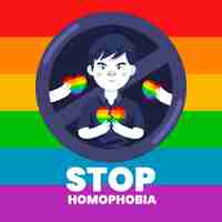 Bezpłatny wektor koncepcja homofobii
