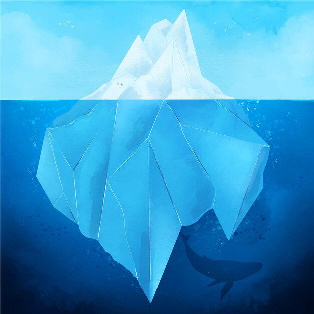 Koncepcja ilustracji góry lodowej