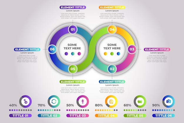 Koncepcja Infografikę Pętli Nieskończoności