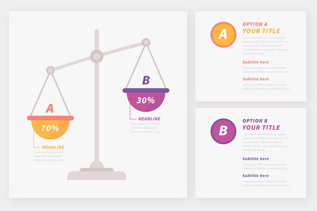 Bezpłatny wektor koncepcja infografiki równowagi
