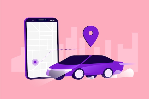 Koncepcja interfejsu aplikacji Taxi