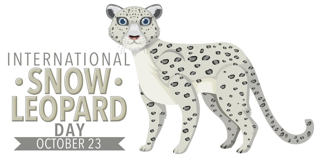 Bezpłatny wektor koncepcja logo international snow leopard