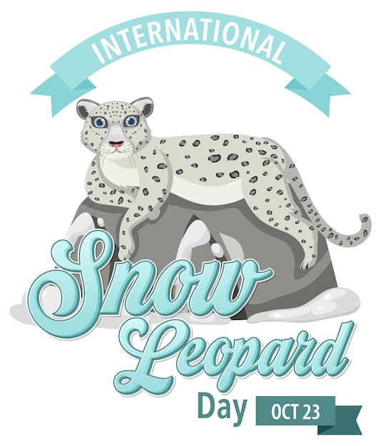 Bezpłatny wektor koncepcja logo international snow leopard