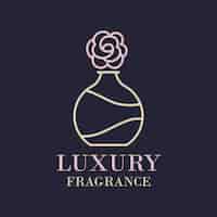 Bezpłatny wektor koncepcja logo luksusowe perfumy kwiatowy