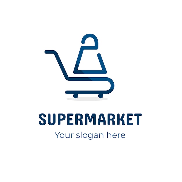 Bezpłatny wektor koncepcja logo supermarketu