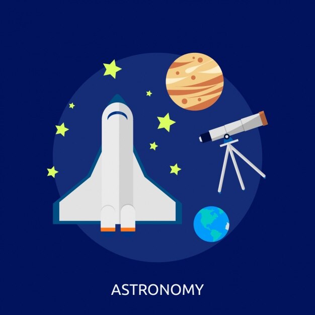 Bezpłatny wektor konstrukcja astronomia tle