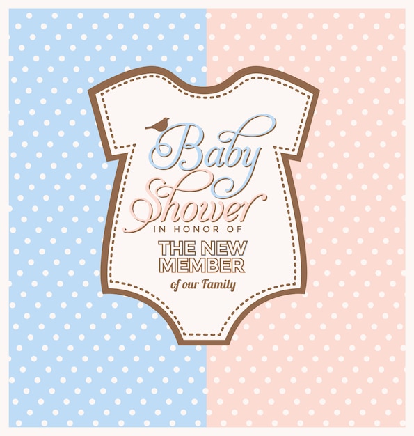 Bezpłatny wektor konstrukcja baby shower zaproszenia