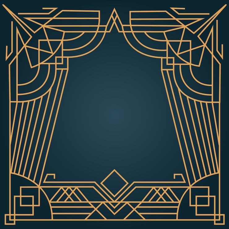 Bezpłatny plik Wektor konstrukcja ramy w stylu art deco