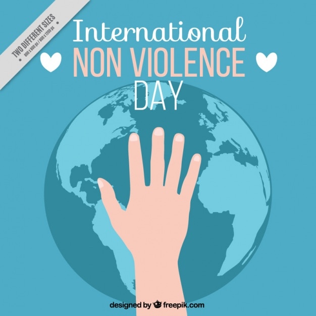 Bezpłatny wektor kontekst międzynarodowy dzień niestosowania przemocy