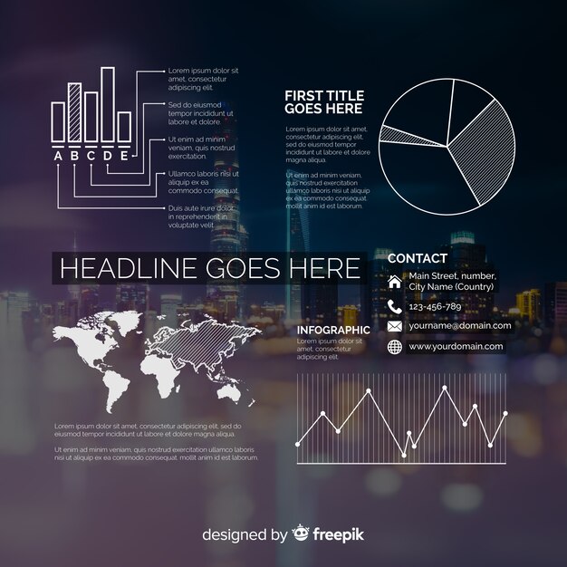 Korporacyjnego biznesu infographic szablon, skład infographic elementy