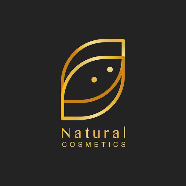 Bezpłatny wektor kosmetyki naturalne projektowanie logo wektor