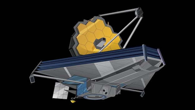 Bezpłatny wektor kosmiczny teleskop jamesa webba jwst