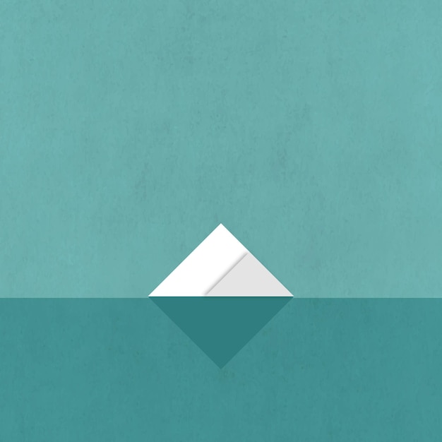 Bezpłatny wektor krajobraz góra lodowa geometryczny wektor minimalistyczny styl plakatu retro