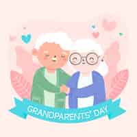 Bezpłatny wektor krajowe wydarzenie dnia dziadków