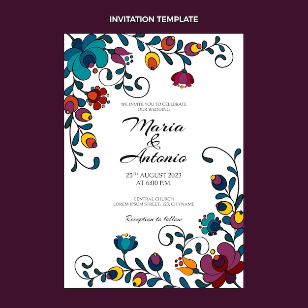 Kreatywne meksykańskie zaproszenie na ślub