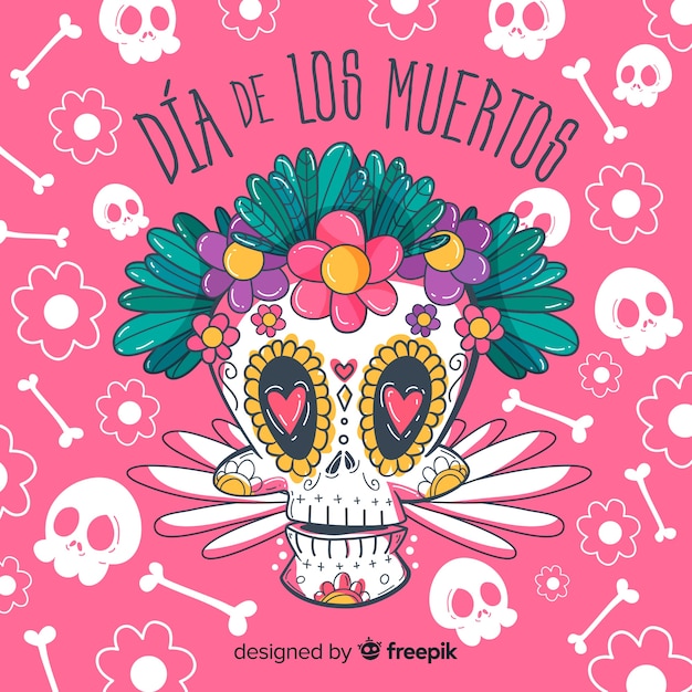 Kreatywny Dia De Muertos Tła Projekt