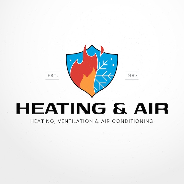 Kreatywny Szablon Logo Hvac