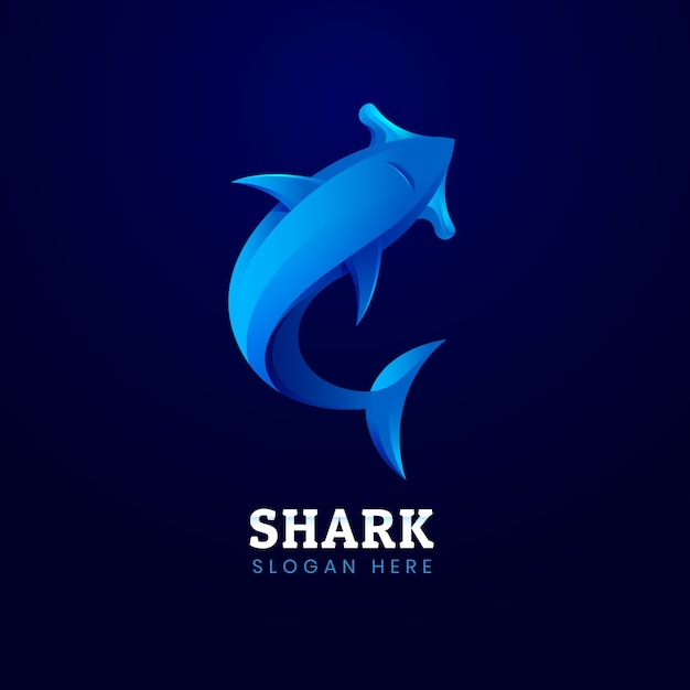 Kreatywny szablon logo rekina