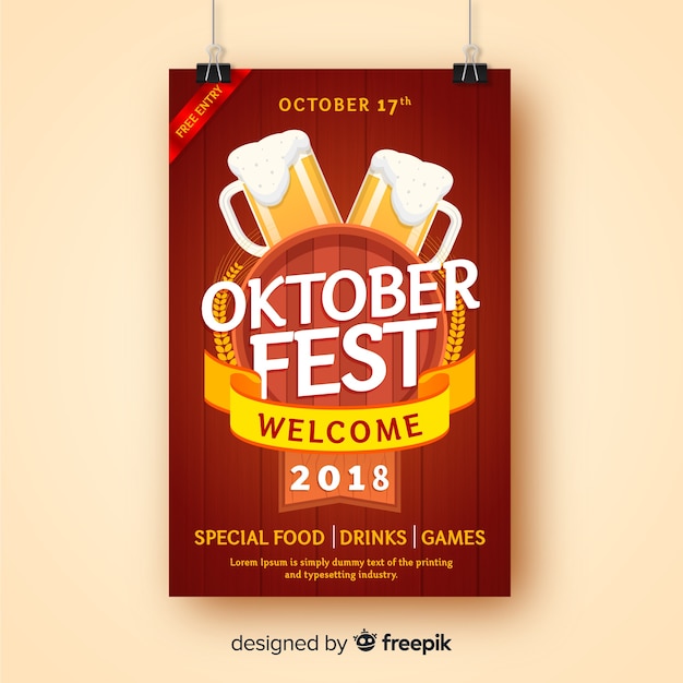 Kreatywny Szablon Plakat Oktoberfest