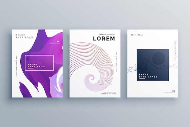 Kreatywny wzór broszury szablon w formacie a4 minimalny styl