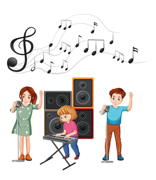 Kreskówka Dla Dzieci Zespołu Muzycznego