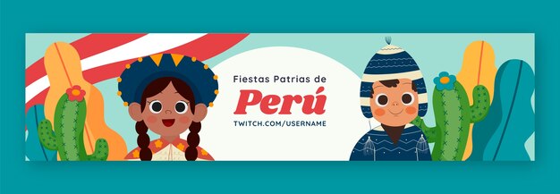 Kreskówka fiesty patrias peru twitch banner