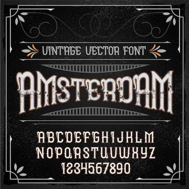 Krój Pisma Vintage O Nazwie „amsterdam”.