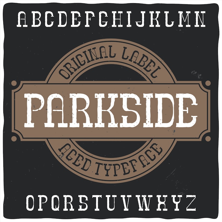Bezpłatny plik Wektor krój pisma vintage o nazwie „parkside”.