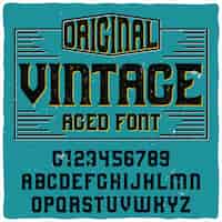 Bezpłatny wektor krój pisma vintage o nazwie „vintage”.