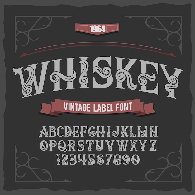 Krój Pisma Vintage O Nazwie „whiskey”.