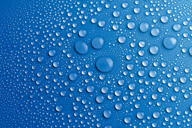 Kropla wody tekstura tło, niebieska tapeta wektor