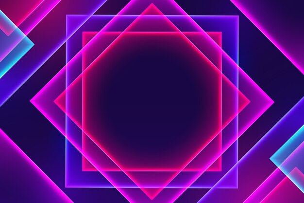 Kształty geometryczne światła neonowe tło