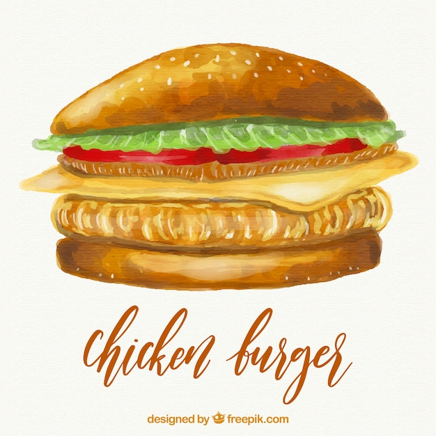 Kurczak Burger Ilustracji