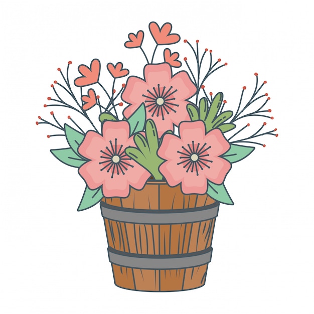 Bezpłatny wektor kwiatowy charakter kwiaty kreskówka