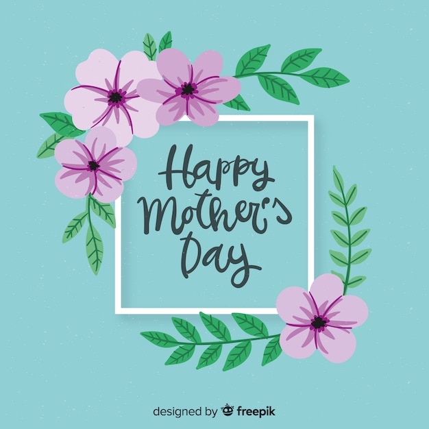 Kwiatowy Rama Tło Dzień Matki